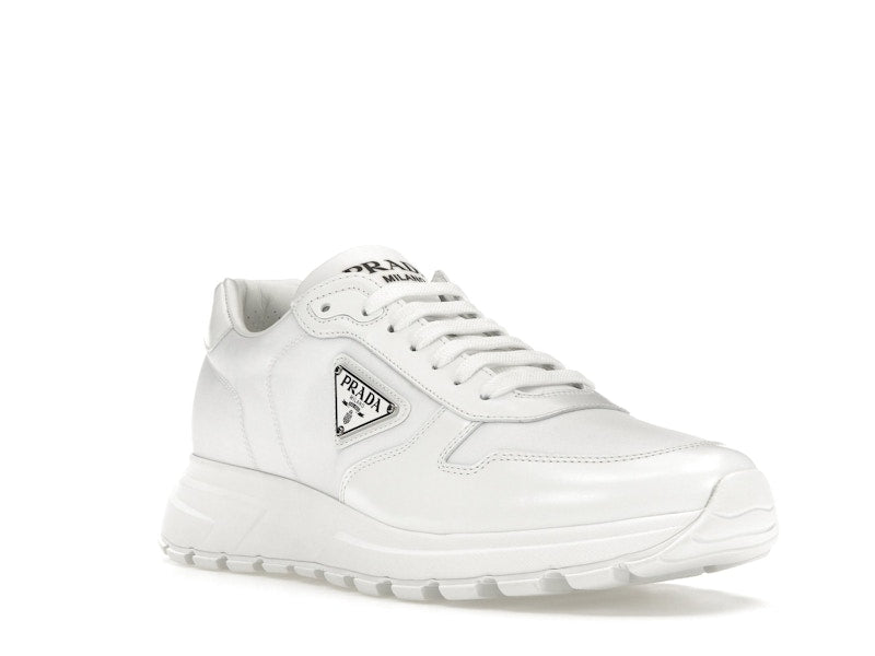 Prada PRAX 01 Sneakers Re-Nylon Brushed Leather White White