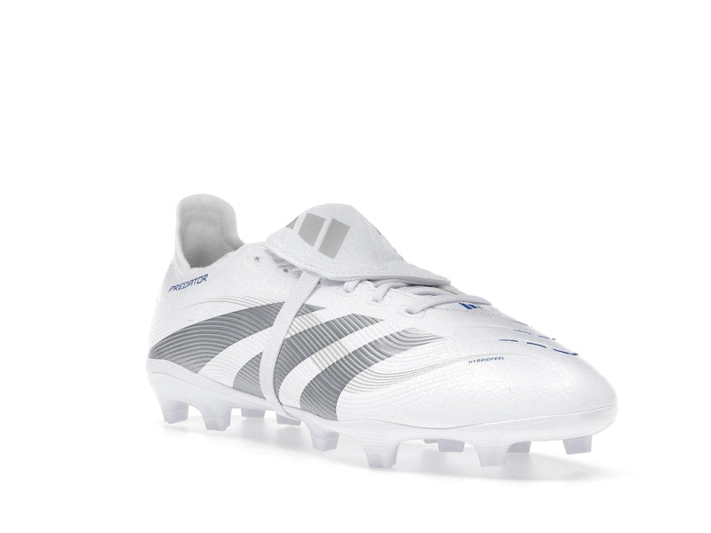 adidas Predator League Fold-Over Tongue FG/MG Cloud White Silver Metallic Bright Royal