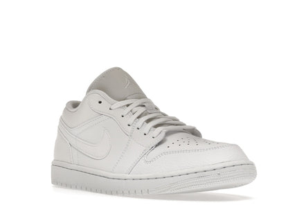 Jordan 1 Low Triple White Tumbled Leather