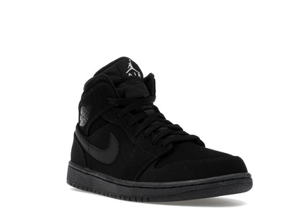 Jordan 1 Mid Black Black White