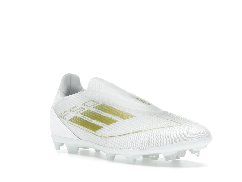 adidas F50 League Laceless Firm/Multi-Ground Cloud White Gold Metallic