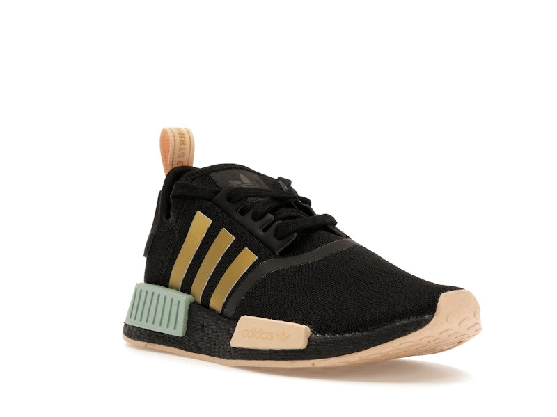 adidas NMD R1 Black Gold Metallic Halo Amber (Women's)