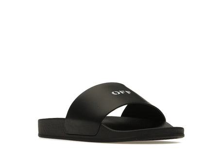 OFF-WHITE Pool Slides Black White (Women's) (SS22)