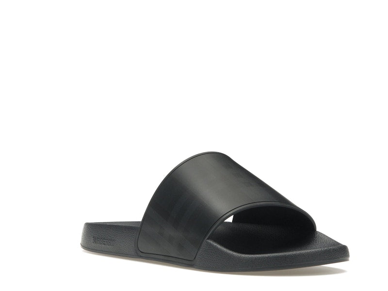 Burberry Embossed Logo Slides Dark Blue