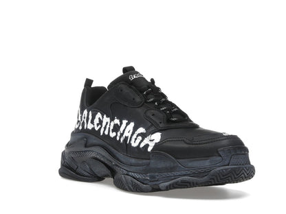 Balenciaga Triple S Black White Graffiti