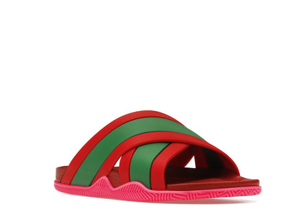 Gucci Web Slide Pink Rubber (Women's)