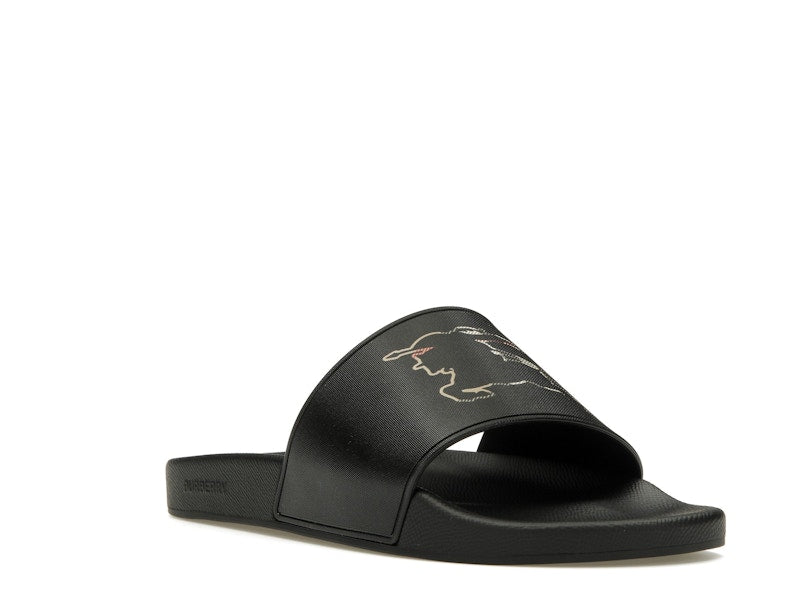 Burberry Check EKD Motif Slide Black