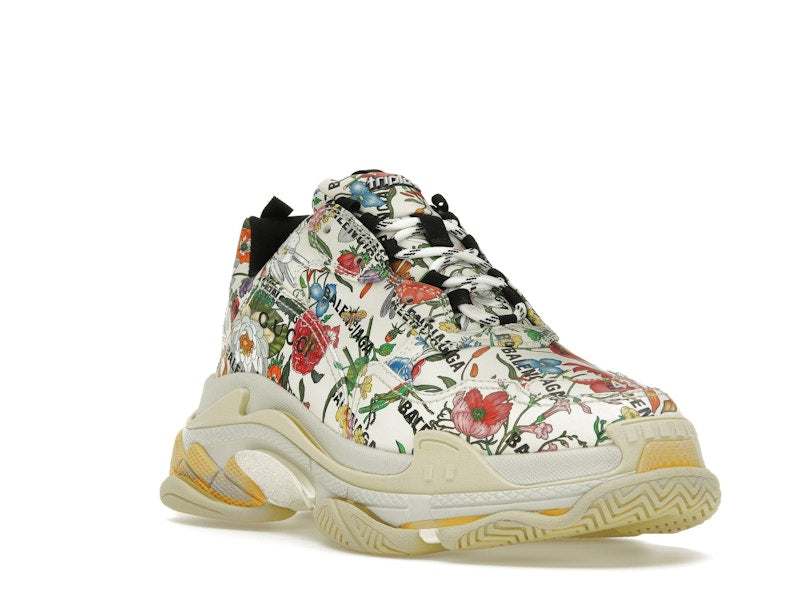 Gucci x Balenciaga The Hacker Project Triple S  Flora Print