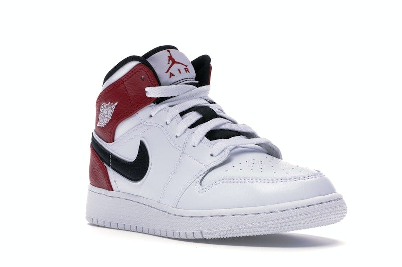 Jordan 1 Mid White Black Gym Red (GS)