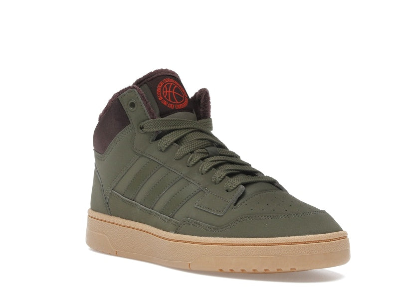 adidas Rapid Court Mid Winterized Olive Strata Shadow Brown Gum