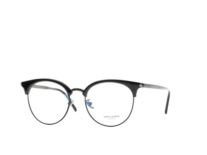 Saint Laurent Round-Frame Acetate Optical Frames Black Black Transparent (SL233F-30002729-001)