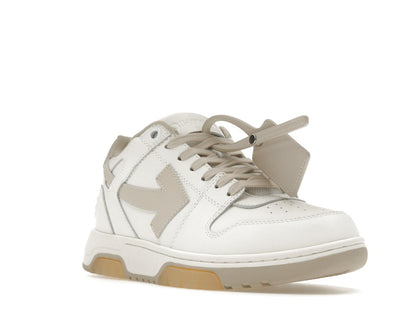 OFF-WHITE Out Of Office OOO Low Tops White Beige