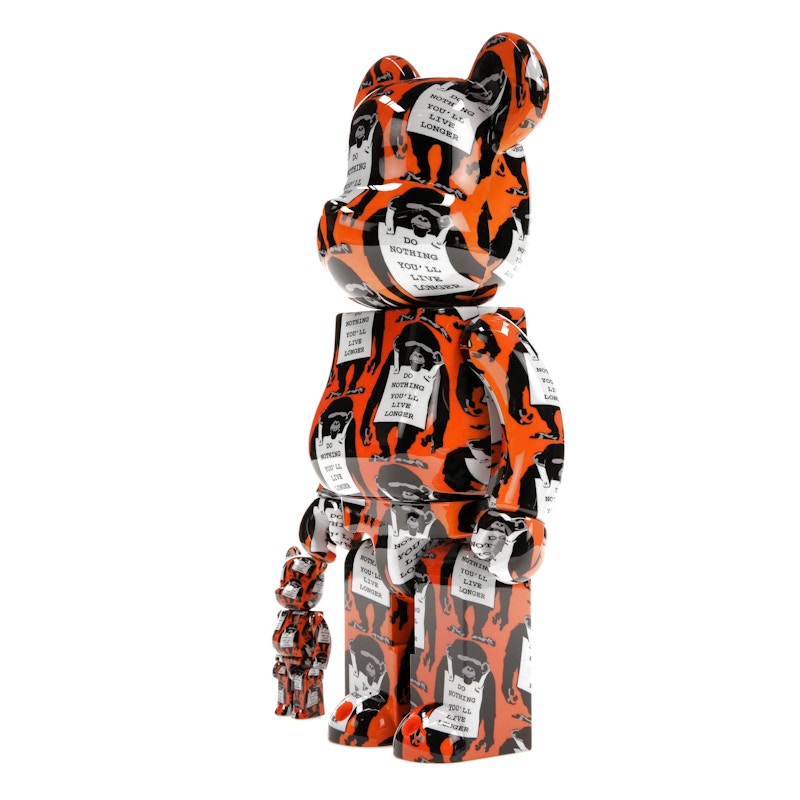 Bearbrick Monkey Sign 100% & 400% Set Orange