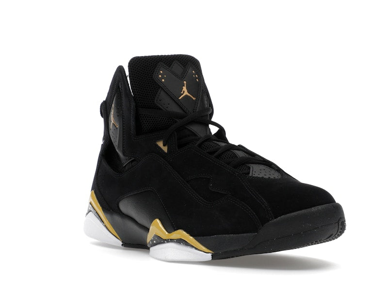 Jordan True Flight Black White Metallic Gold