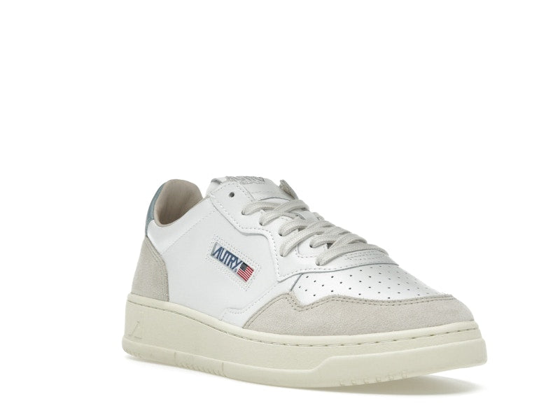 Autry Medalist Leather Low White Silver Blue