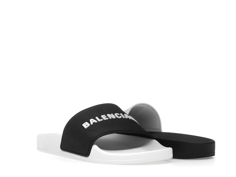 Balenciaga Pool Slides White Black (Women's)