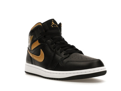 Jordan 1 Mid Black Metallic Gold