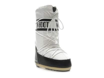 Moon Boot Icon Nylon Boot Black White