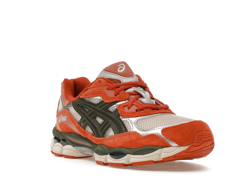 ASICS Gel-NYC Oatmeal Forest Green Orange