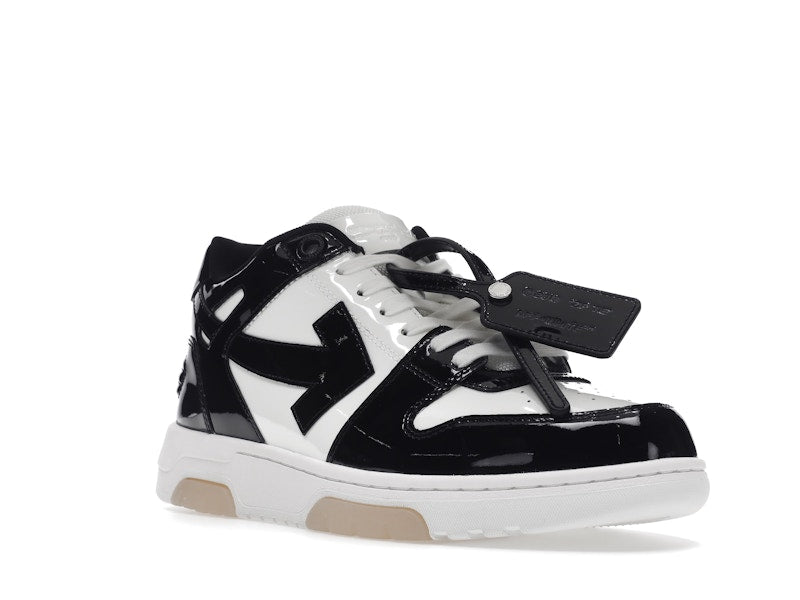 OFF-WHITE Out Of Office OOO Low Tops Patent Black White