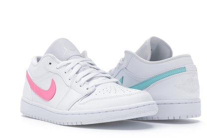 Jordan 1 Low White Multi-Color Swoosh