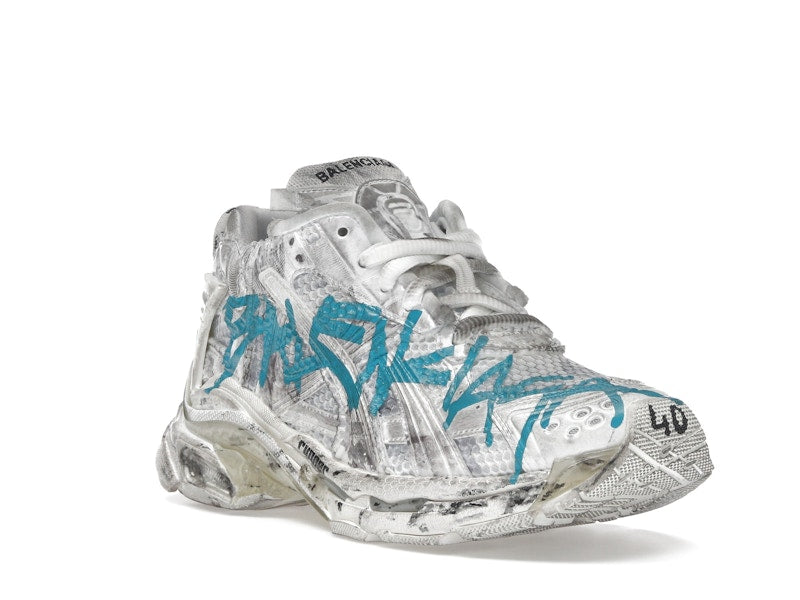 Balenciaga Runner Graffiti White Blue