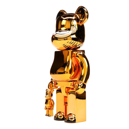 Bearbrick Garfield 100% & 400% Set Gold Chrome Ver.
