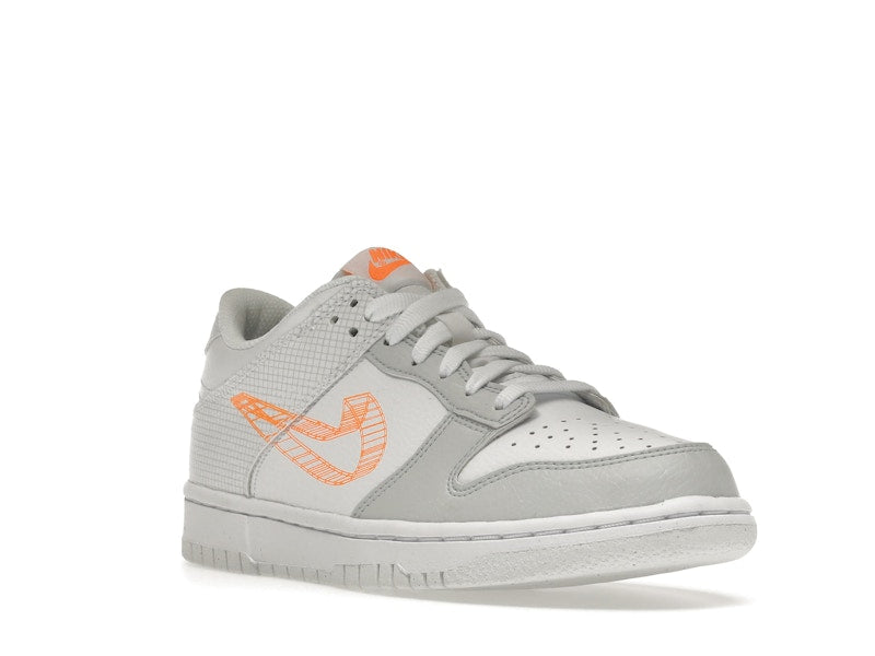 Nike Dunk Low SE 3D Swoosh Pure Platinum Total Orange (GS)