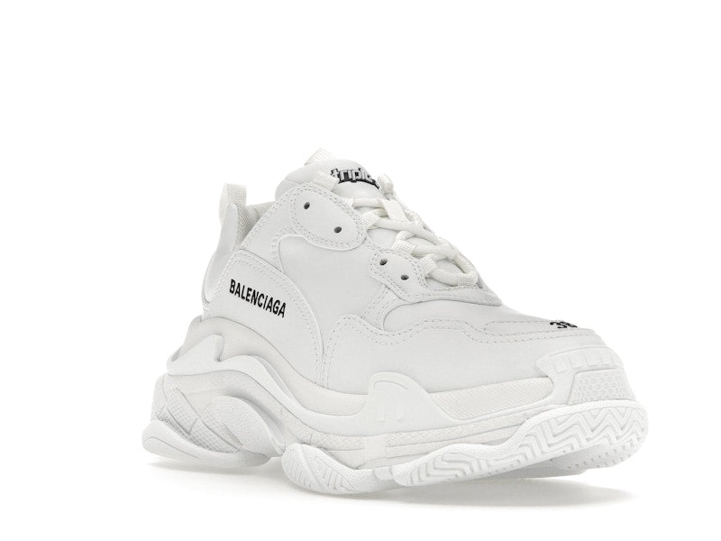 Balenciaga Triple S Synthetic Leather Triple White (Women's)