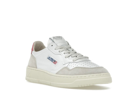 Autry Medalist Leather Low White Tearose Beige (Women's)