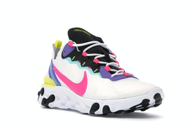 Nike React Element 55 White Psychic Purple Hyper Pink