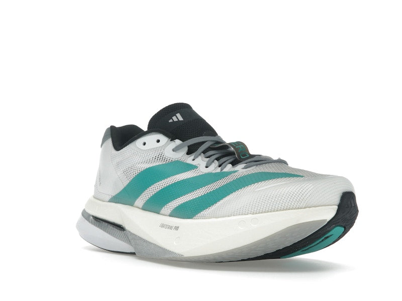 adidas Adizero Boston 13 White Pure Teal