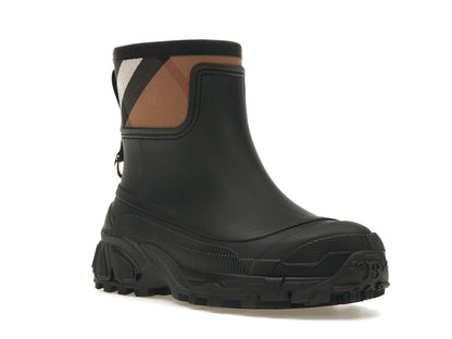 Burberry House Check Rain Boots Black Archive Beige (Women's)