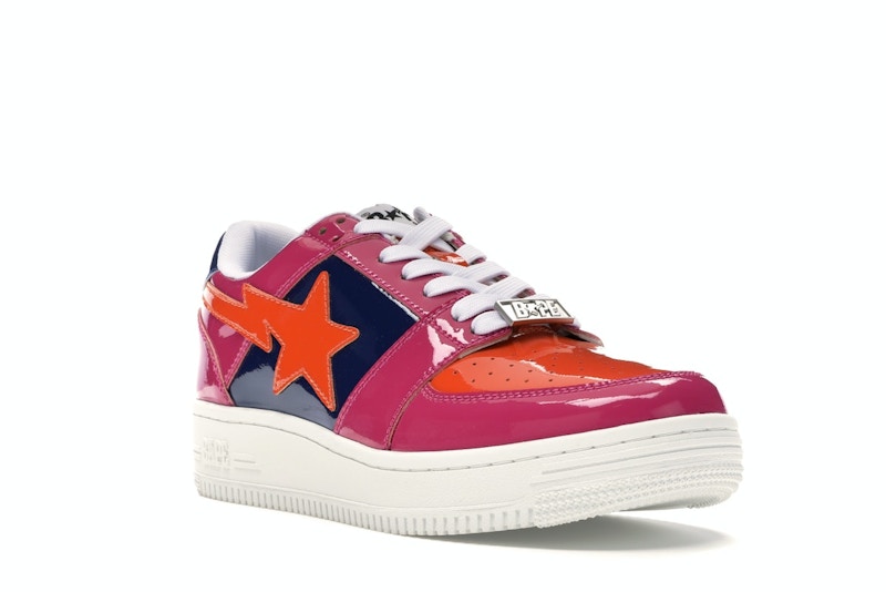 A Bathing Ape Bape Sta Low Color Block Pink Orange Navy