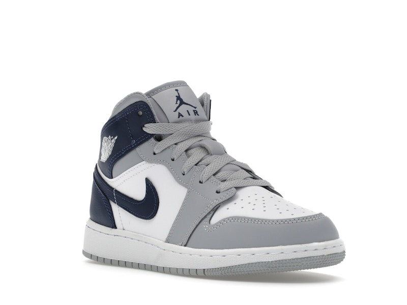 Jordan 1 Mid Wolf Grey Midnight Navy (GS)