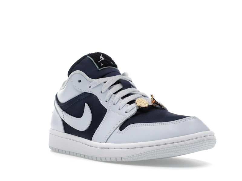 Jordan 1 Low SE Football Grey White Gym Red Midnight Navy (Women's)