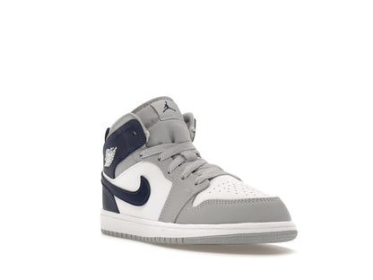 Jordan 1 Mid Wolf Grey Midnight Navy (PS)