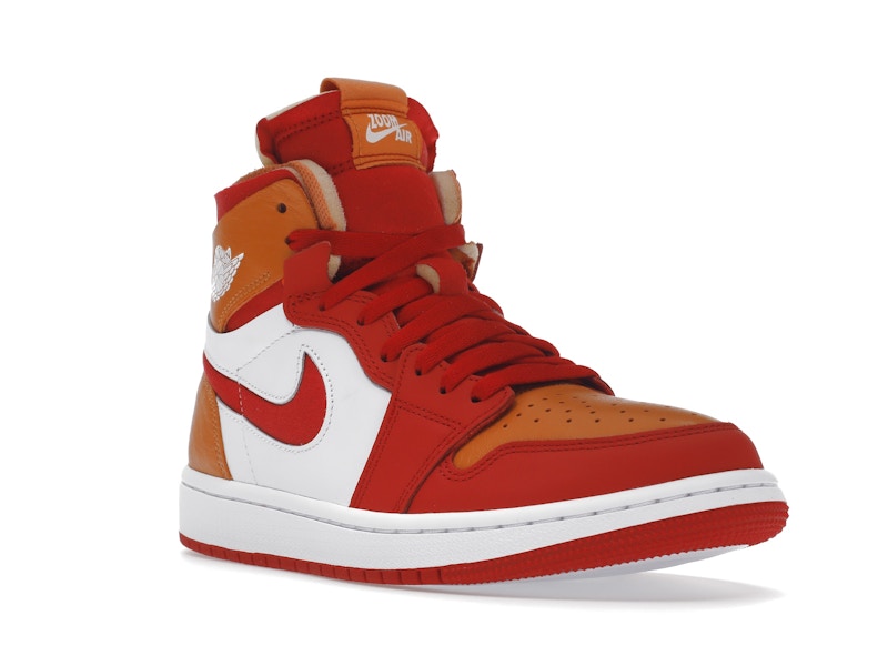 Jordan 1 High Zoom Air CMFT Fire Red Hot Curry (Women's)