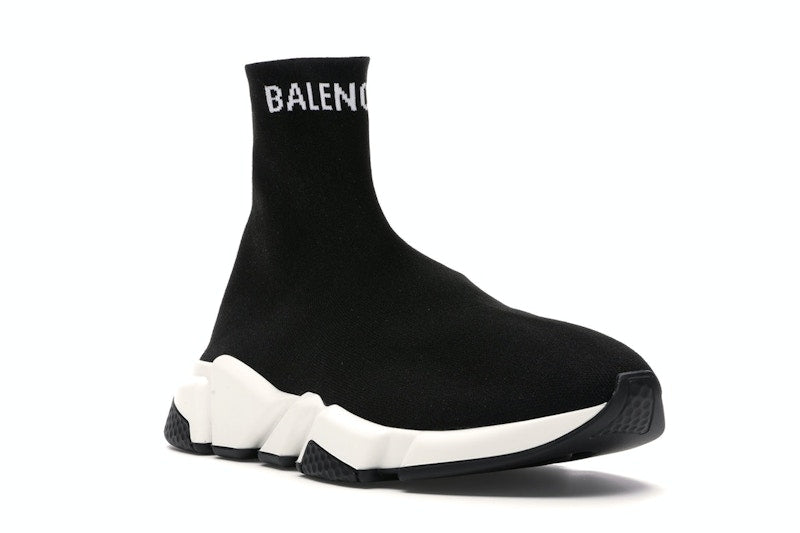 Balenciaga Speed Sock Slip-On Black White