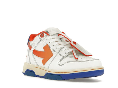 OFF-WHITE Out Of Office OOO Low Tops White Orange Blue Contrast Stitching