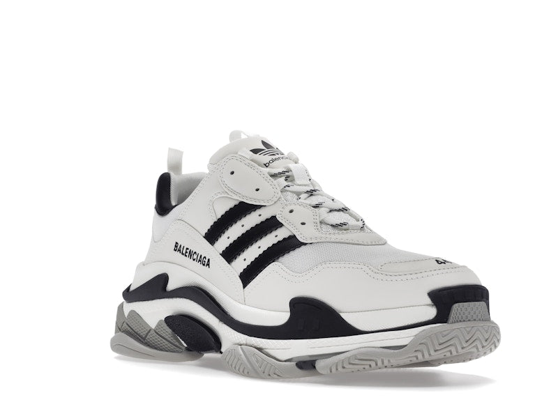 Balenciaga x adidas Triple S White Black
