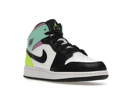 Jordan 1 Mid Pastel Black Toe (GS)