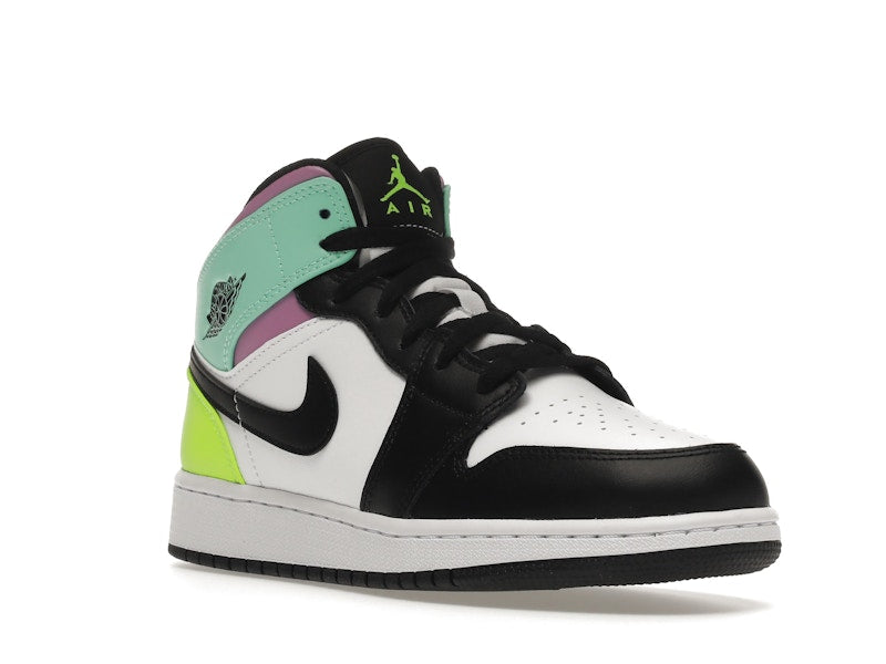Jordan 1 Mid Pastel Black Toe (GS)