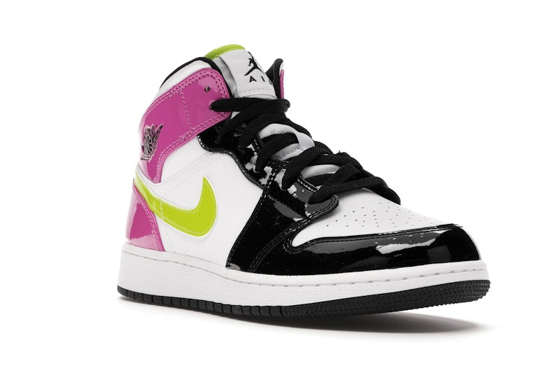 Jordan 1 Mid White Black Cyber Pink (GS)