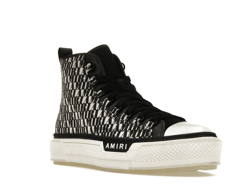 AMIRI Court Hi All Over Logo Black White