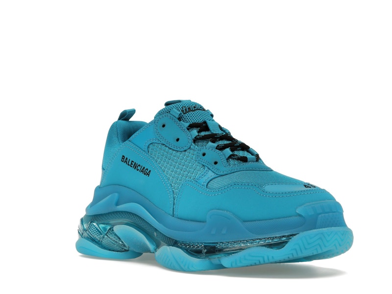 Balenciaga Triple S Clear Sole Teal Blue