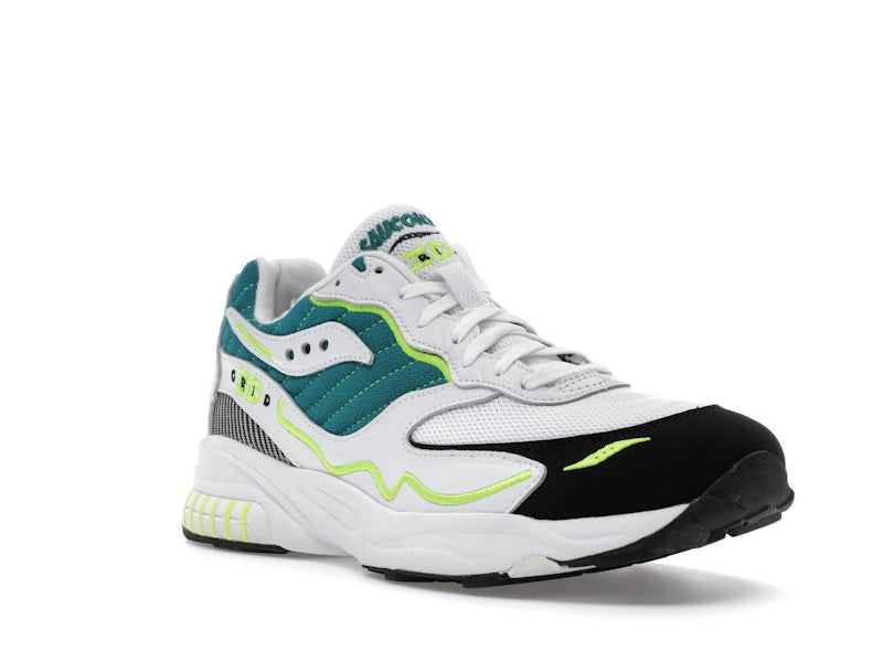 Saucony 3D Grid Hurricane White Green Lime