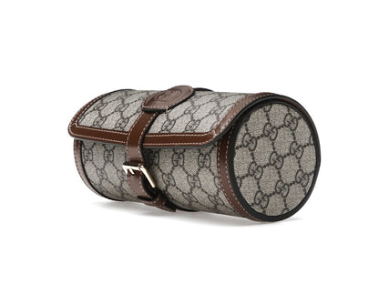 Gucci Supreme Monogram Watch Role Bag Brown