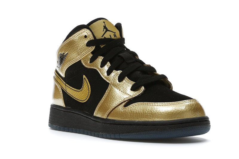 Jordan 1 Mid Metallic Gold Coin Black (GS)