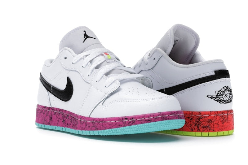 Jordan 1 Low Multi-Color Midsoles White (GS)